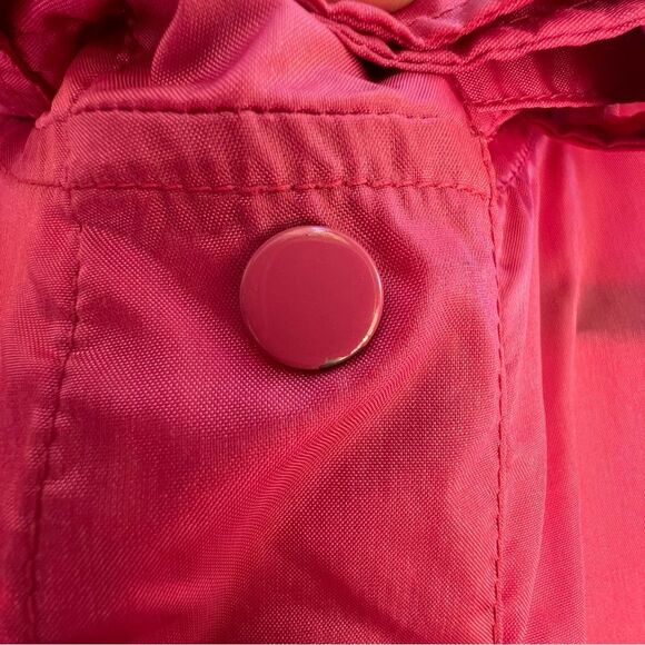 Vintage Aqua~Sheen Pink Nylon windbreaker ☔️ snap closure ☔️ lightweight - Picture 8 of 13